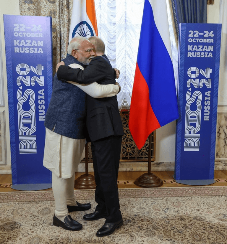 Glimpses from the bilateral meeting between PM Modi and the Russian President Vladimir Putin in Kazan, Russia.