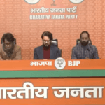 Shri Anurag Singh Thakur addresses a press conference at BJP headquarters in New Delhi.
