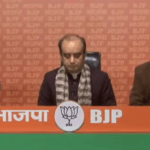 BJP National Spokesperson Dr. Sudhanshu Trivedi addresses a press conference at BJP headquarters in New Delhi.