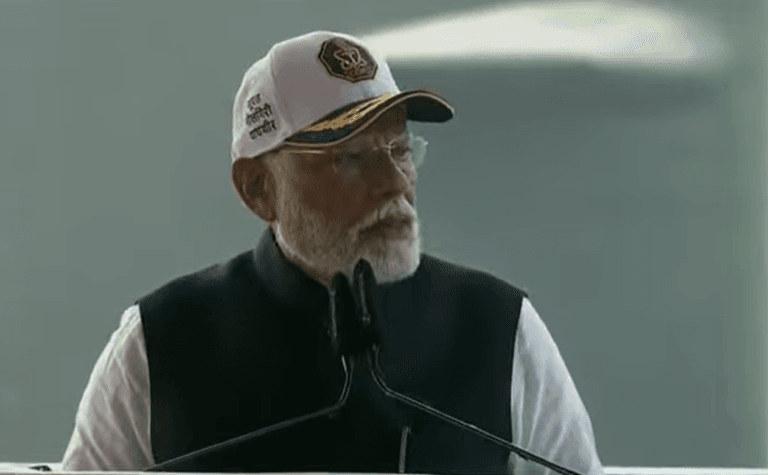 PM Shri NarendraModi dedicates frontline naval combatants INS Surat, INS Nilgiri & INS Vaghsheer to the nation.