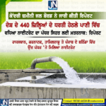 ਕੇਂਦਰੀ ਜ਼ਮੀਨੀ ਜਲ ਬੋਰਡ ਨੇ ਜਾਰੀ ਕੀਤੀ ਰਿਪੋਰਟ