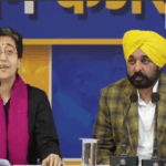 ਅਹਿਮ ਮੁੱਦੇ ‘ਤੇ ਪ੍ਰੈੱਸ ਕਾਨਫਰੰਸ ਕਰਦੇ ਹੋਏ CM ਪੰਜਾਬ ਭਗਵੰਤ ਮਾਨ ਅਤੇ CM ਦਿੱਲੀ ਅਤਿਸ਼ੀ।