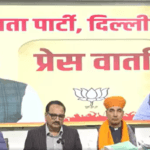 Bjp Delhi President – Virendra Sachdeva is addressing a Press Conference.