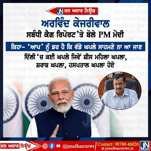 ਅਰਵਿੰਦ ਕੇਜਰੀਵਾਲ ਸਬੰਧੀ ਕੈਗ ਰਿਪੋਟ ਤੇ ਬੋਲੇ ਵੀ PM ਮੋਦੀ