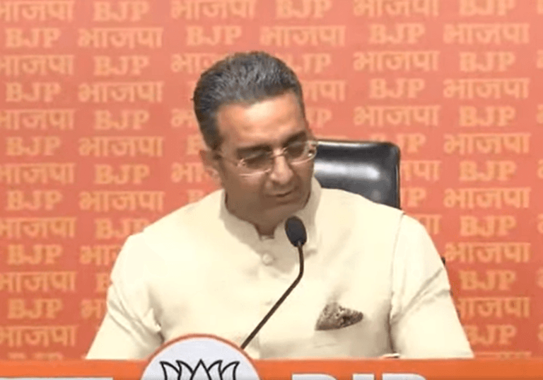 BJP National Spokesperson Shri Gaurav Bhatia addresses press conference at BJP Headquarters, New Delhi.