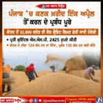 ਪੰਜਾਬ ਵਿੱਚ ਕਣਕ ਖਰੀਦ 1 ਅਪ੍ਰੈਲ ਤੋਂ ਸ਼ੁਰੂ ਕਰਨ ਦੇ ਪੂਰੇ ਪ੍ਰਬੰਧ